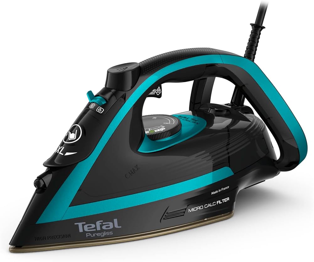 Lygintuvas TEFAL FV8066E0 Iron Steam Iron 3000 W Water tank capacity 270 ml Continuous steam 50 g/min Steam boost performance 280 g/min Black/Blue