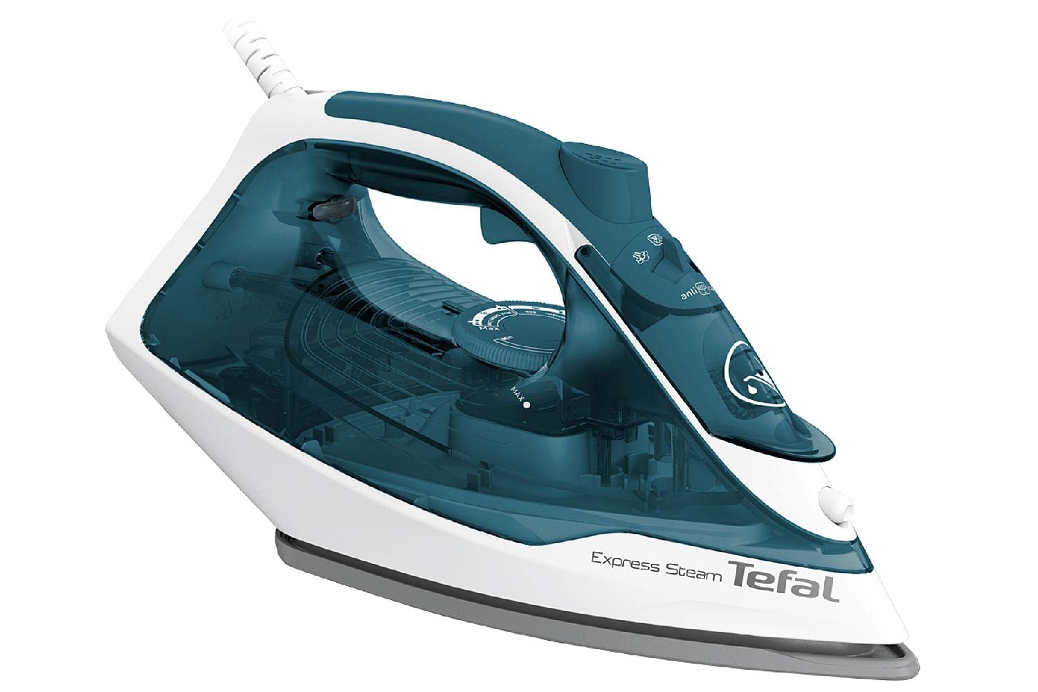 Lygintuvas TEFAL FV2839E0 Steam Iron 2400 W Water tank capacity 270 ml Continuous steam 40 g/min Steam boost performance 185 g/min Blue/White