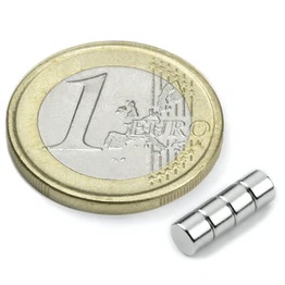 Magnetas Ø4x3mm NdFeB N45