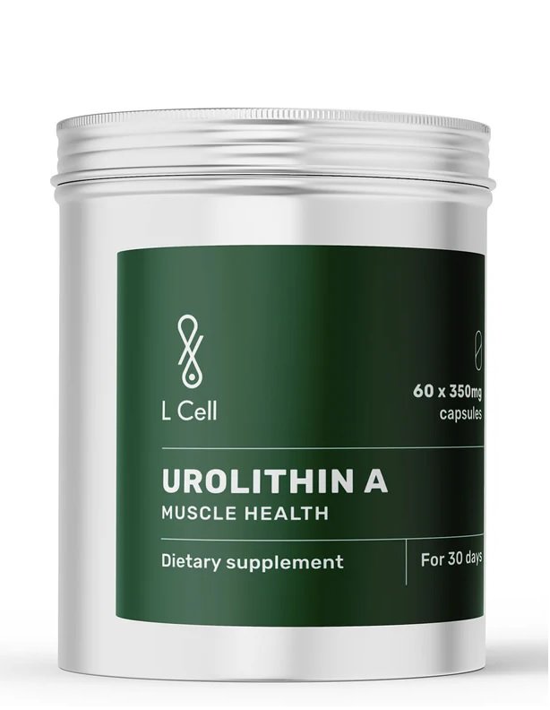 "Urolithin A 350mg" Grynas Urolitinas A 'L Cell' (60kaps/30porc)