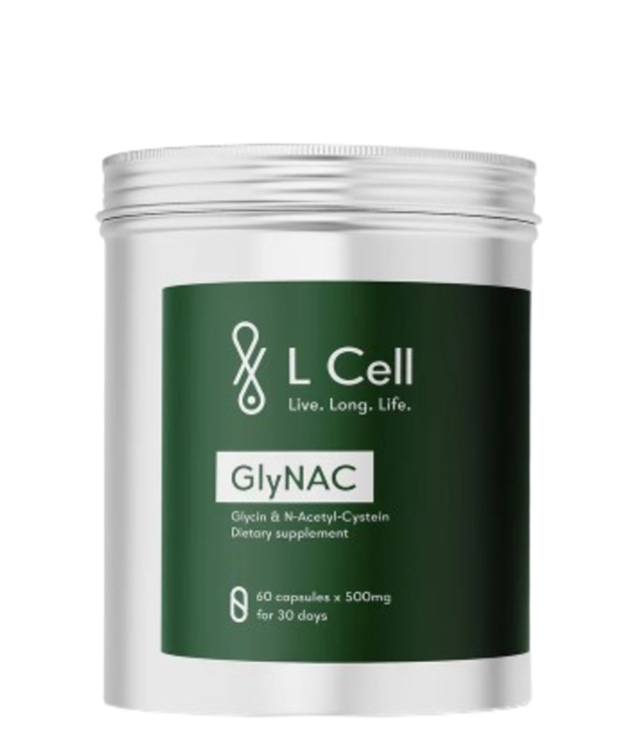 "GlyNAC 500mg" Glycinas, N-Acetil Cisteinas 'L Cell' (60kaps/30porc)