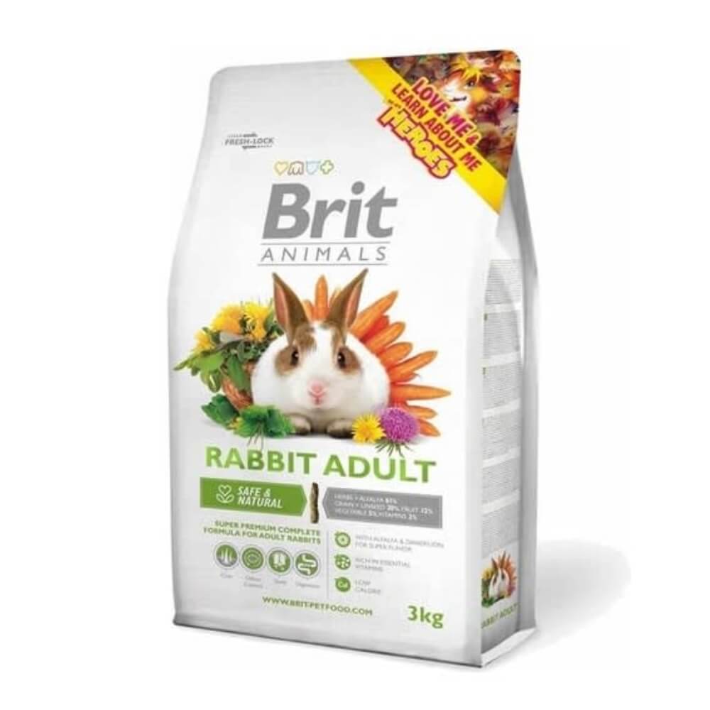 Brit Animals visavertis maistas suaugusiems triušiams 300g, 1.5kg, 3kg - Produkto Svoris 3kg