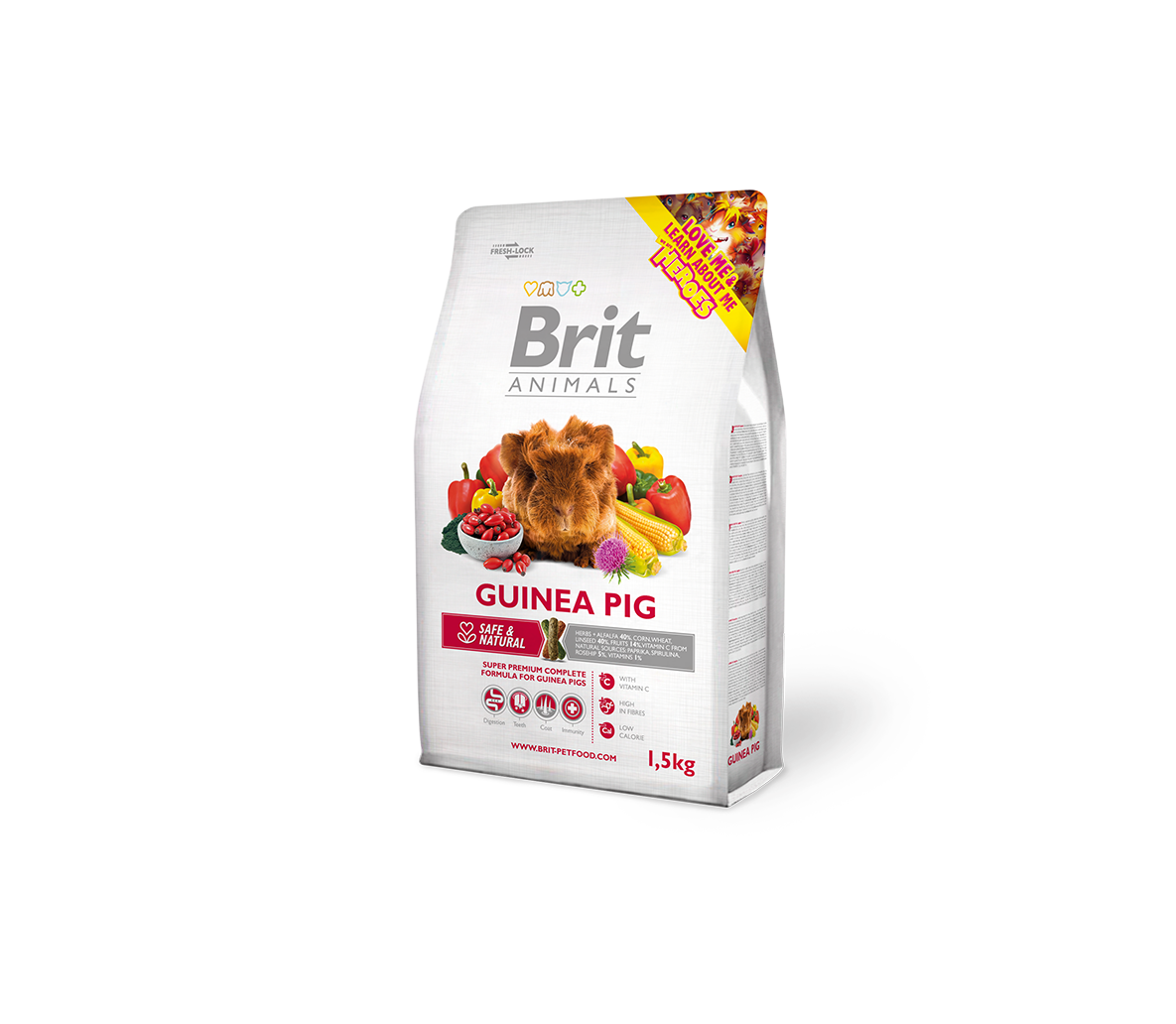 Brit Animals visavertis maistas jūrų kiaulytėms, 300g, 1.5kg - Produkto Svoris 1.5kg