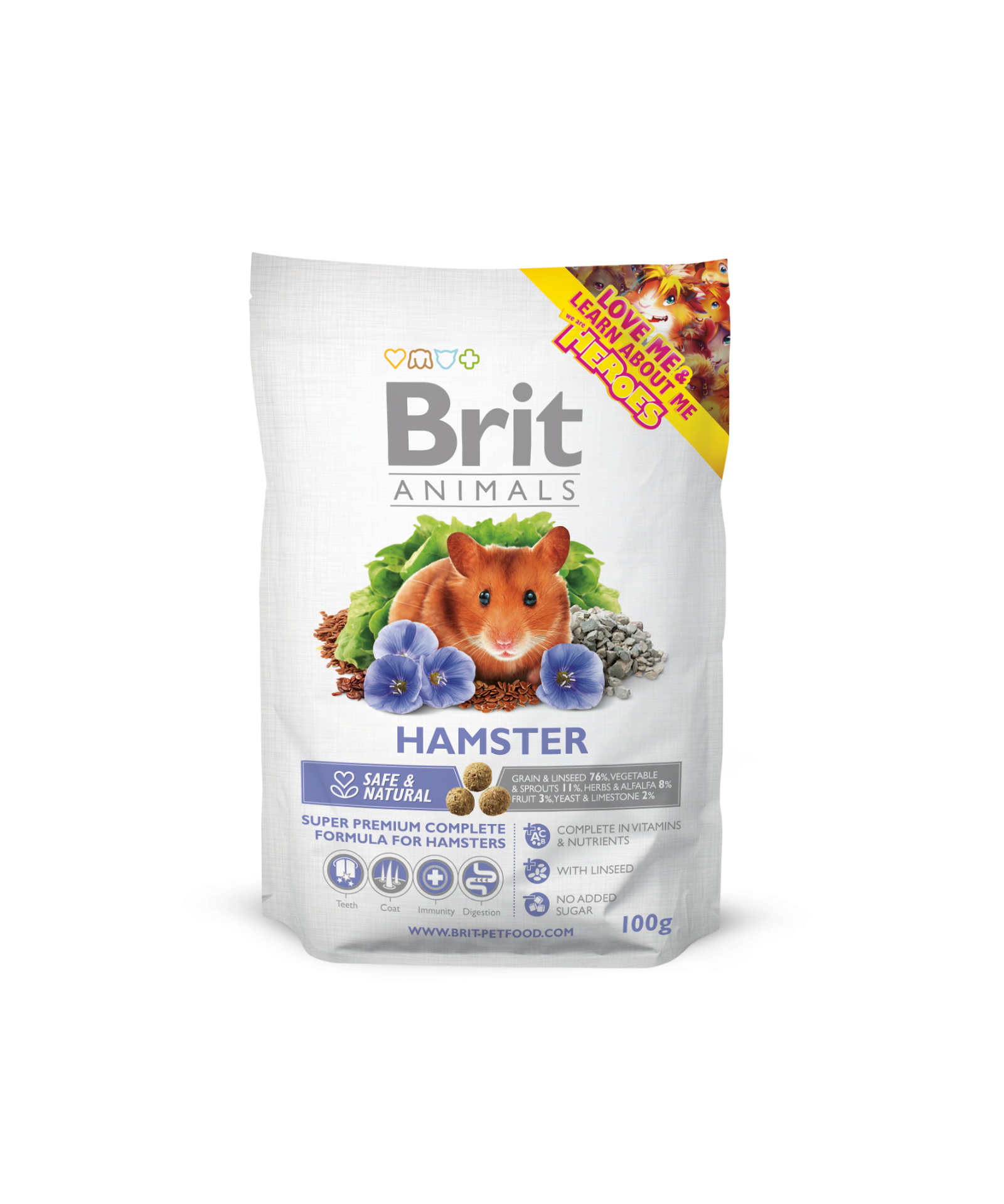 Brit Animals visavertis maistas žiurkėnams 100g, 300g - Produkto Svoris 100g