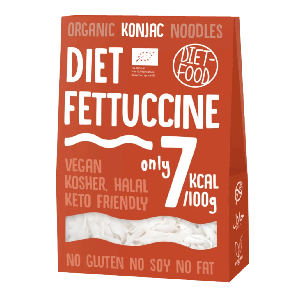 Ekologiški konjac FETTUCCINE makaronai  | DIET-FOOD (385 g)