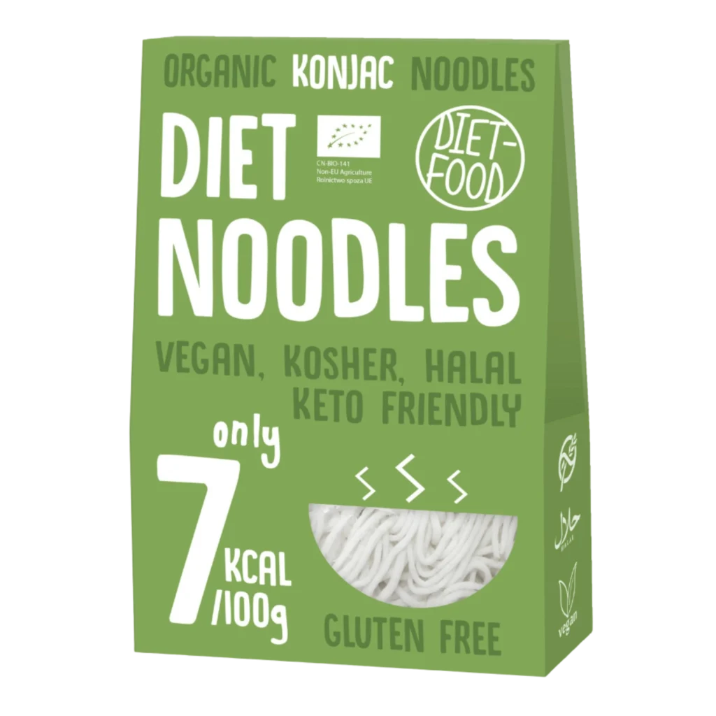 Ekologiški konjac NOODLES makaronai  | DIET-FOOD (385 g)