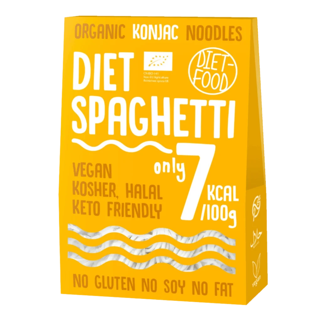 Ekologiški konjac SPAGHETTI makaronai  | DIET-FOOD (385 g)