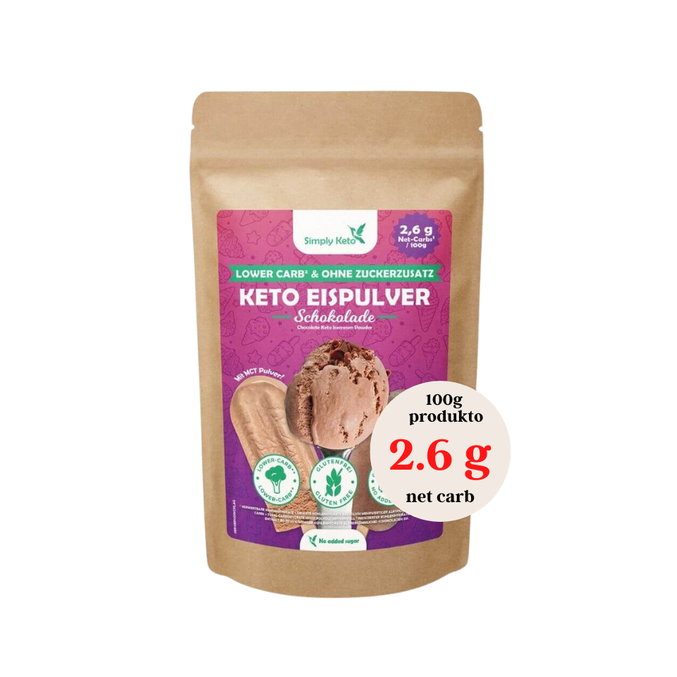 KETO ledų milteliai, šokoladinio skonio | Simply keto (100 g)