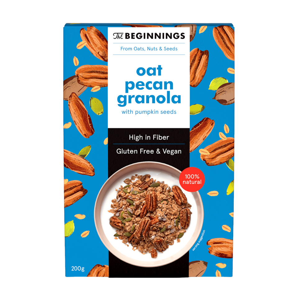 Avižų granola su pekano riešutais, be glitimo | The Beginnings (200 g)