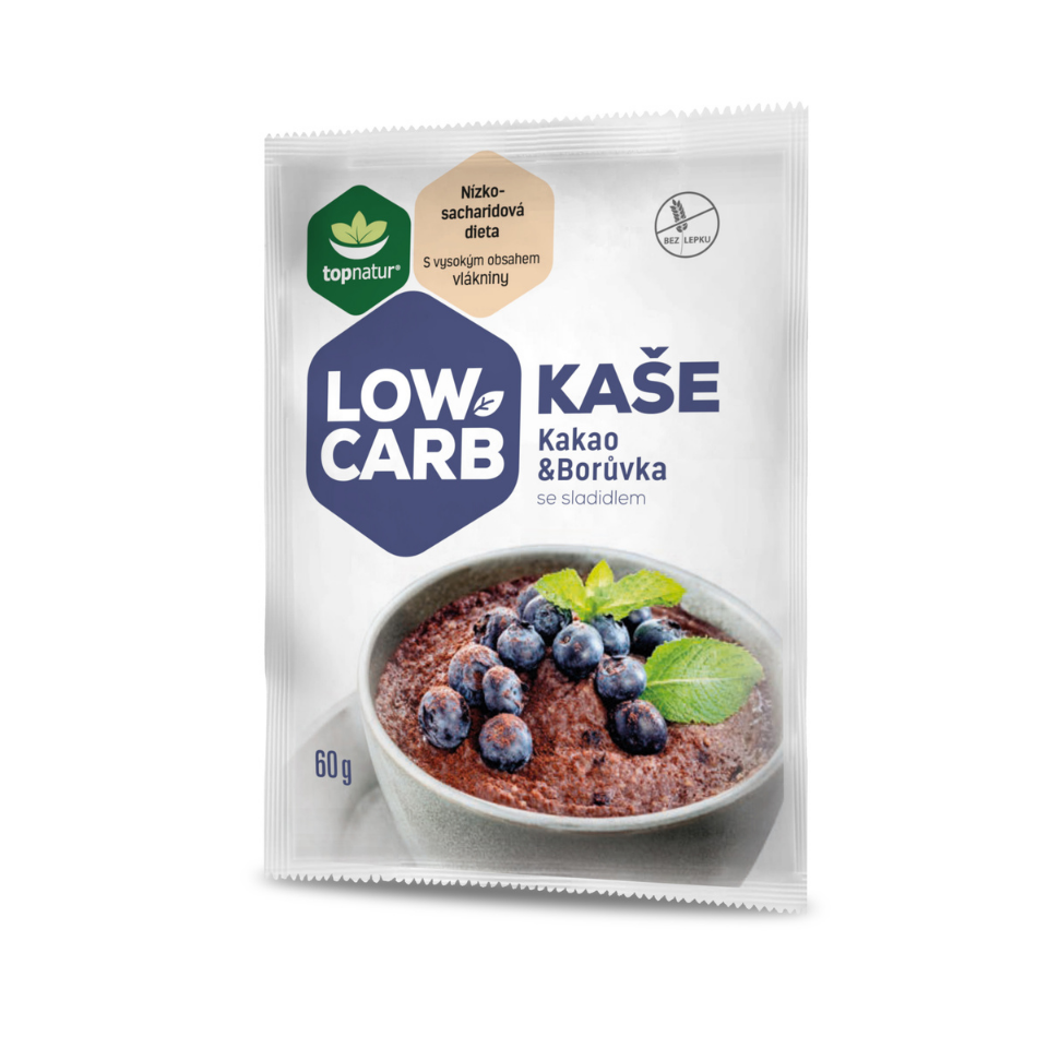 LOW CARB košė su kakava ir mėlynėmis, be glitimo | TopNatur (60 g)