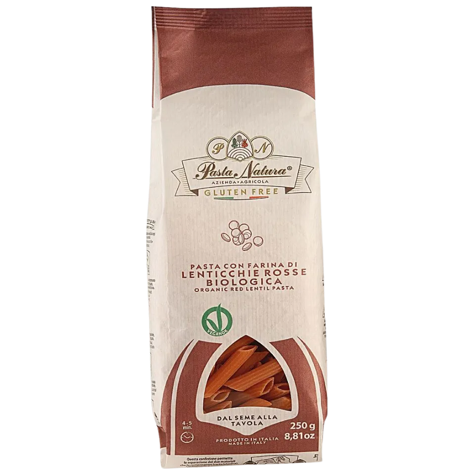 Ekologiški raudonųjų lęšių makaronai, be glitimo  | Pasta Natura (250 g)