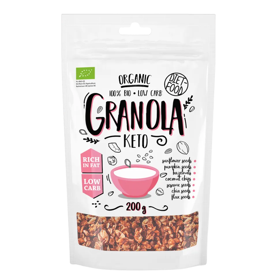 Ekologiška KETO granola | DIET-FOOD (200 g)