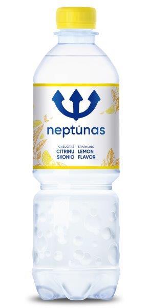 Natūralus mineralinis vanduo NEPTŪNAS LEMON, gazuotas, PET, 500 ml