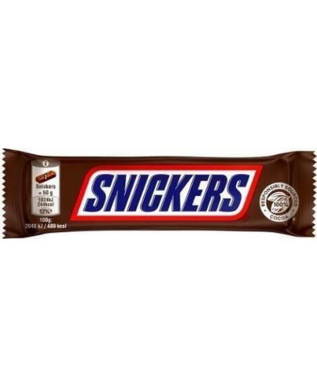 Šokoladinis batonėlis SNICKERS, 50 g