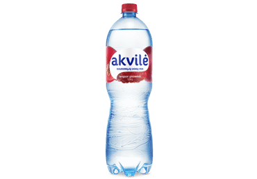 Lengvai gazuotas stalo vanduo AKVILĖ, raudonųjų uogų skonio, 1,5l