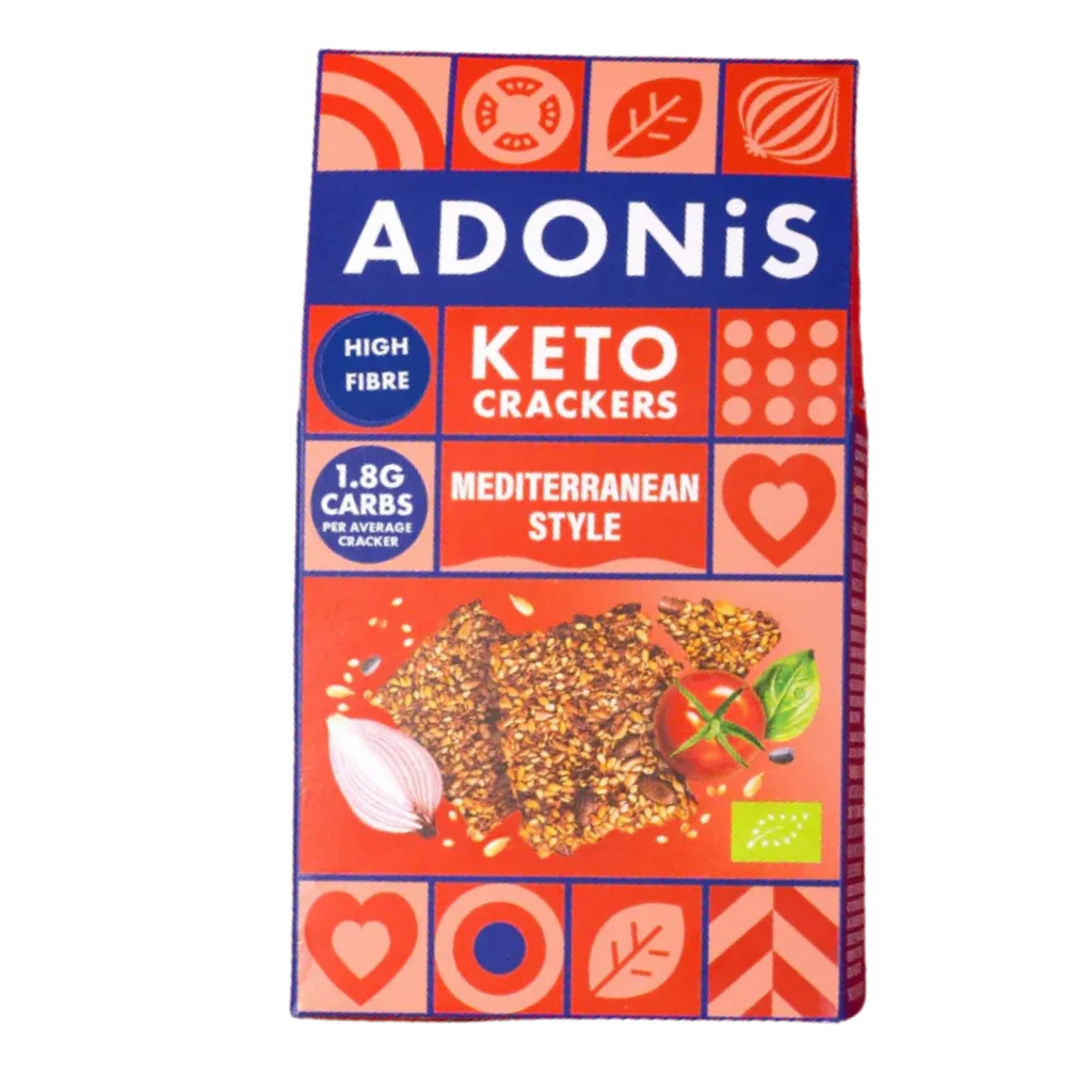 Ekologiški chia sėklų krekeriai su pomidorais | Adonis (60 g)
