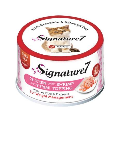 Signature7 Real Meat Gravy konservai katėms su vištiena, krevetėmis ir surimi, 70 g