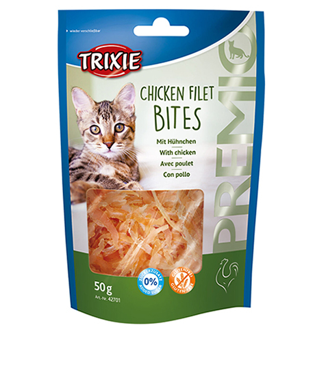 Trixie Premio Chicken Filet Bites skanėstai katėms su vištiena, 50 g