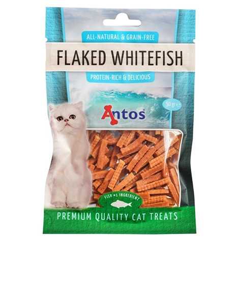 Antos Flaked Whitefish skanėstai katėms su balta žuvimi, 50 g