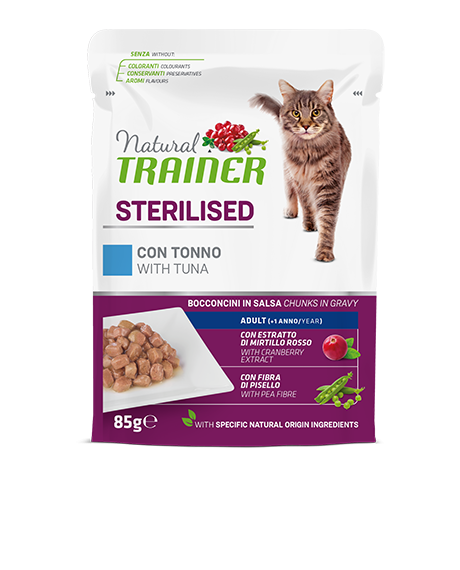 Natural Trainer Sterilised konservai katėms su tunu, 85 g : Pakuotė - 85 g