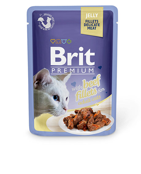 Brit Premium Delicate Beef in Jelly konservai katėms, 85 g