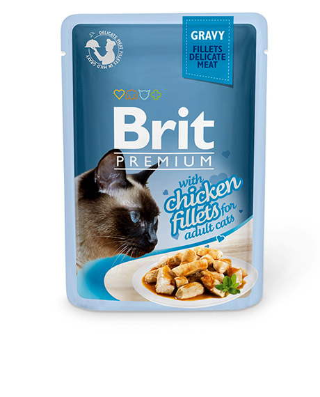 Brit Premium Delicate Chicken in Gravy konservai katėms, 85 g