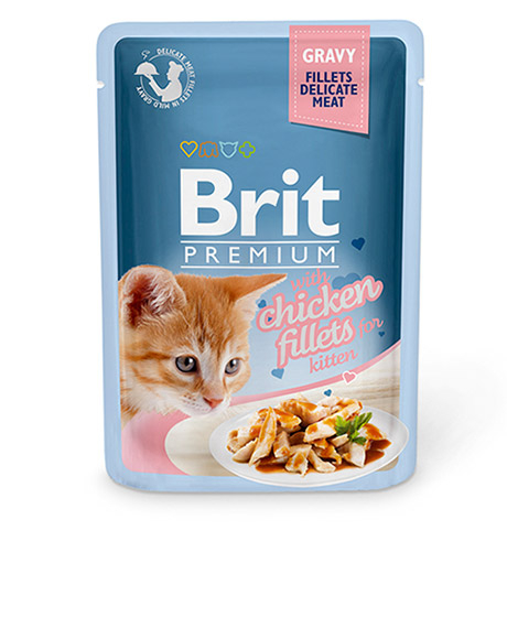 Brit Premium Delicate Kitten Chicken in Gravy konservai kačiukams, 85 g