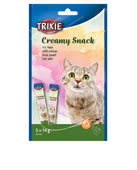 Trixie Creamy Snack kreminis skanėstas katėms su vištiena, 5x14 g