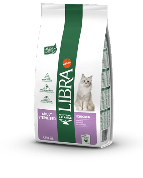 Libra Cat Sterilized sausas maistas katėms su vištiena : Pakuotė - 10 kg