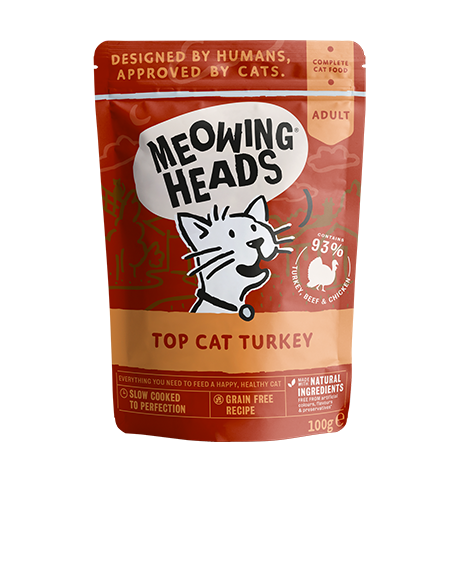 Meowing Heads Top Cat Turkey konservai katėms, 100 g