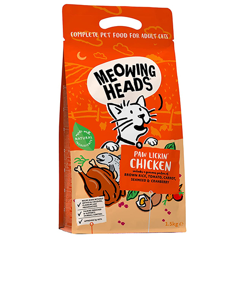 Meowing Heads Paw Lickin Chicken sausas maistas katėms : Pakuotė - 4 kg