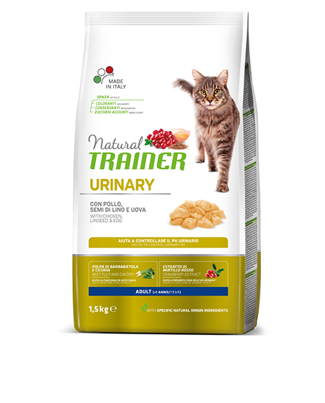 Natural Trainer Urinary Cat Adult sausas maistas katėms su vištiena, 1,5 kg