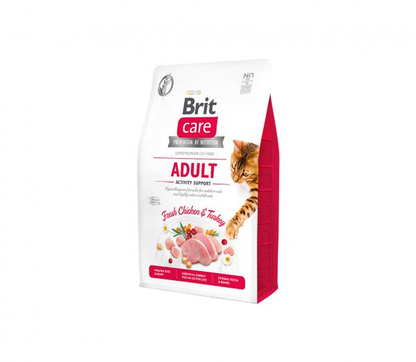 Brit Care Cat GF Adult Activity Support sausas maistas katėms 2kg. - 7kg. 2 kg