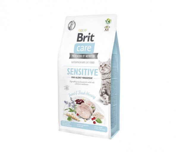 Brit Care Cat GF Insect&Fresh Herring sausas maistas katėms 2kg. - 7 kg. 2 kg