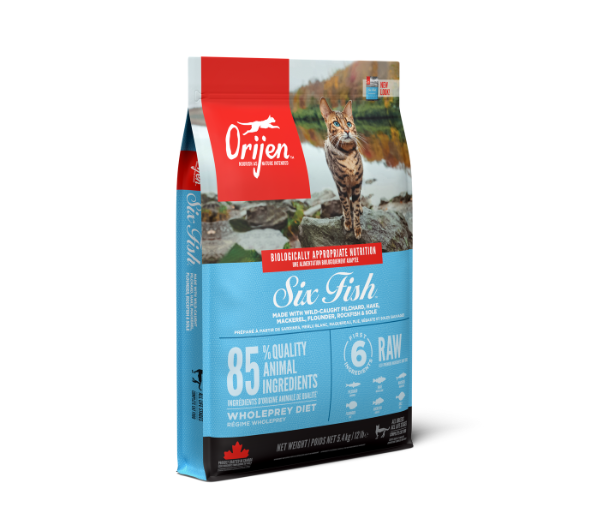 Orijen Six Fish Cat sausas maistas katėms 1,8kg - 5,4kg. 1.8 kg