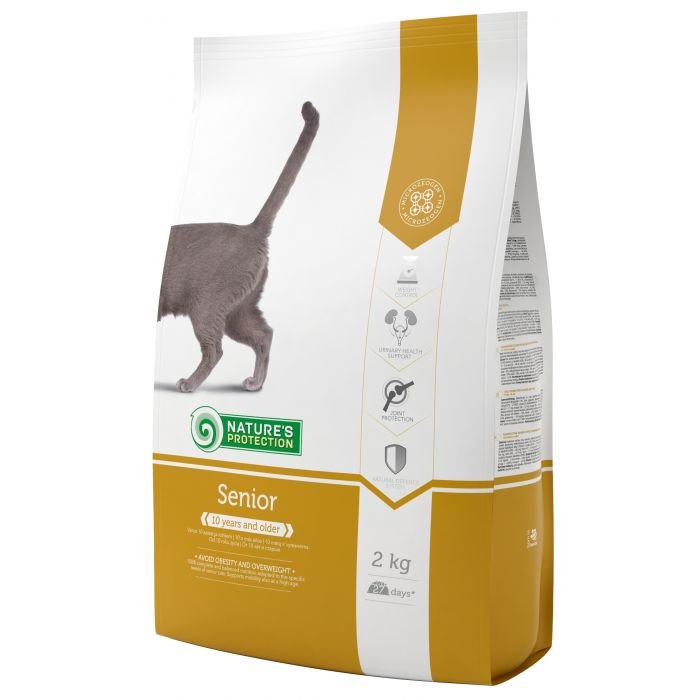 NATURE'S PROTECTION SENIOR 10 YEARS AND OLDER POULTRY SAUSAS PAŠARAS KATĖMS 2kg