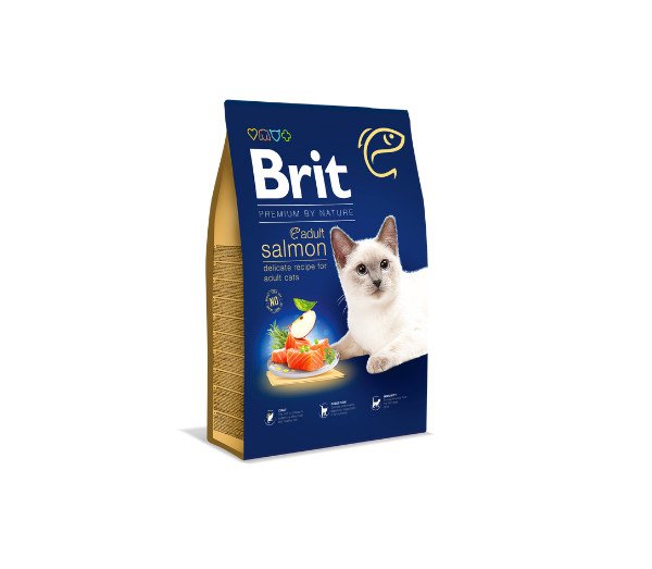 Brit Premium by Nature Cat Adult Salmon sausas maistas katėms 300g. - 8kg. 300 g