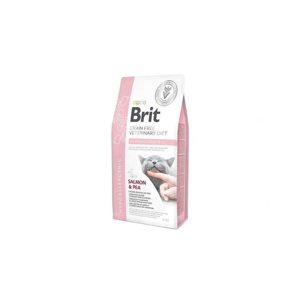 Brit GF Veterinary Diets Cat Hypoallergenic Sausas Maistas Katėms 400g. - 5kg. 5 kg