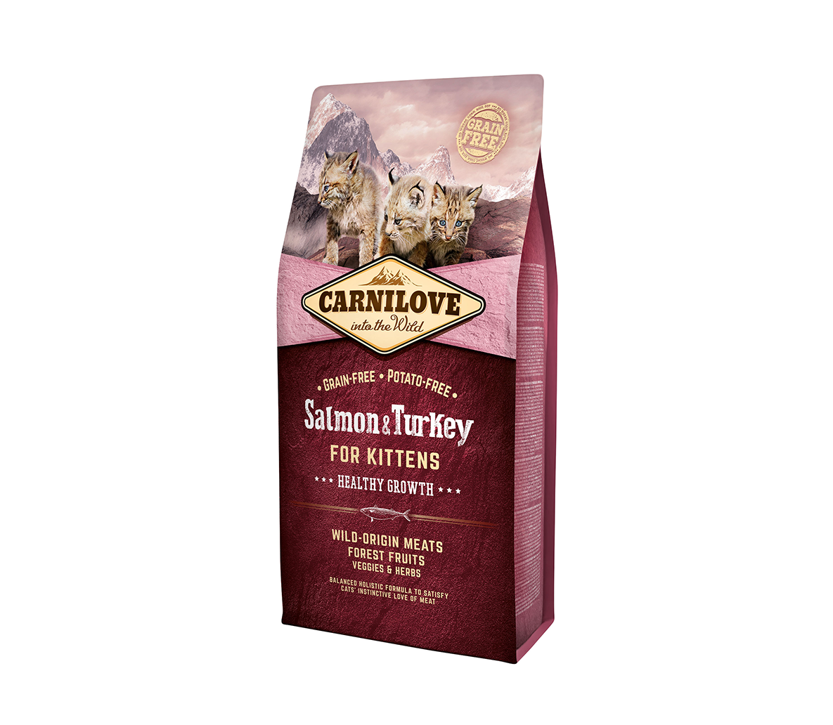 Carnilove Salmon&Turkey for Kittens sausas maistas katėms 400g. - 6kg. 6 kg