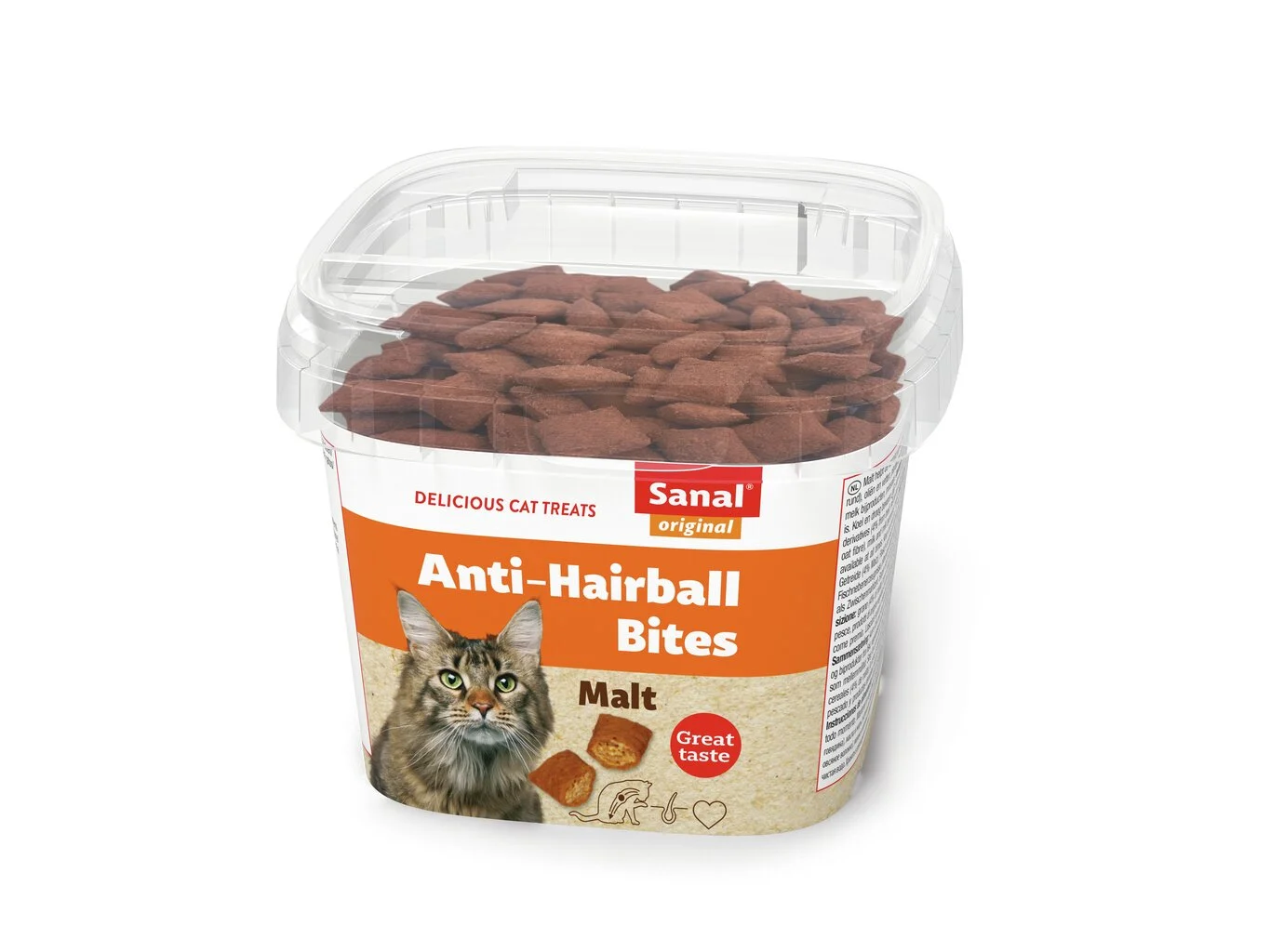 Sanal Anti-Hairball Bites cup papildas nuo sąvėlų katėms 75g