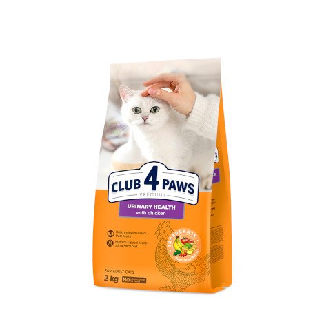 CLUB 4 PAWS PREMIUM "ŠLAPIMO SISTEMOS SVEIKATOS PALAIKYMAS". PILNAVERTIS SAUSAS MAISTAS SUAU- GUSIOMS KATĖMS 300g. - 14kg. 2 kg