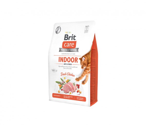 Brit Care Cat GF Indoor Anti-stress sausas maistas katėms 2kg. - 7kg. 7 kg