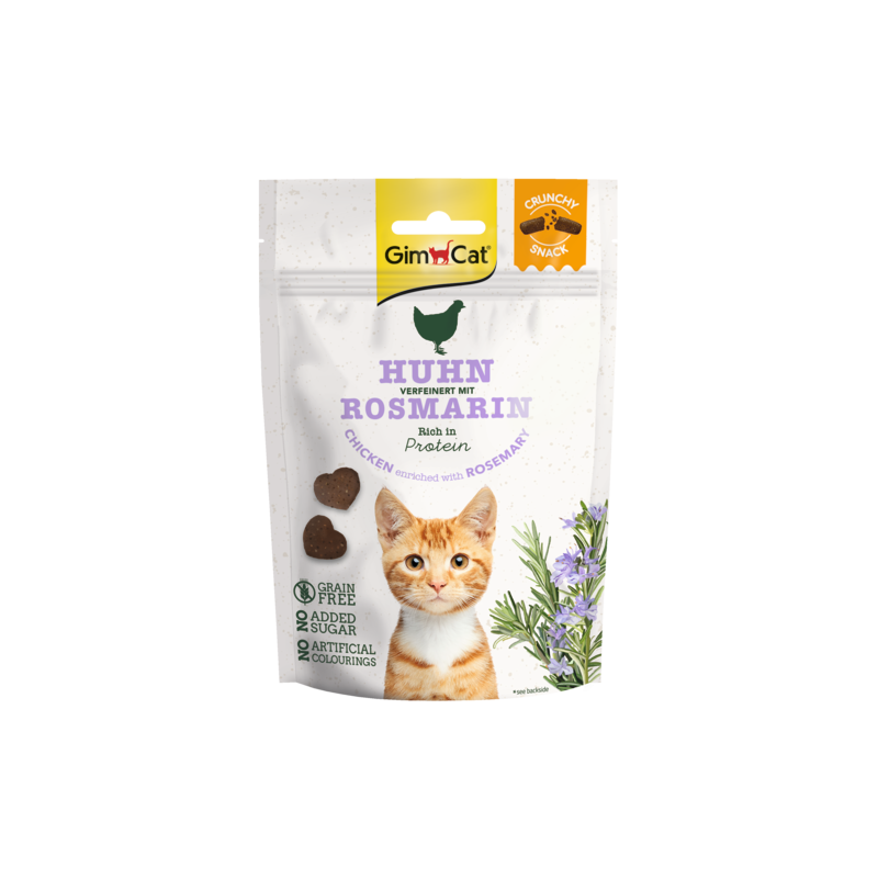 Gimcat Crunchy Snacks traškūs skanėstai višta ir rozmarinu 50g