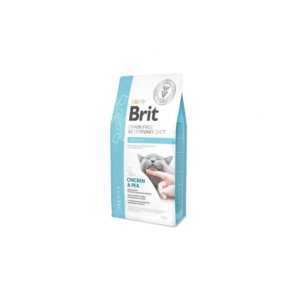 Brit GF Veterinary Diets Cat Obesity Sausas Maistas Katėms 2kg. - 5kg. 2 kg