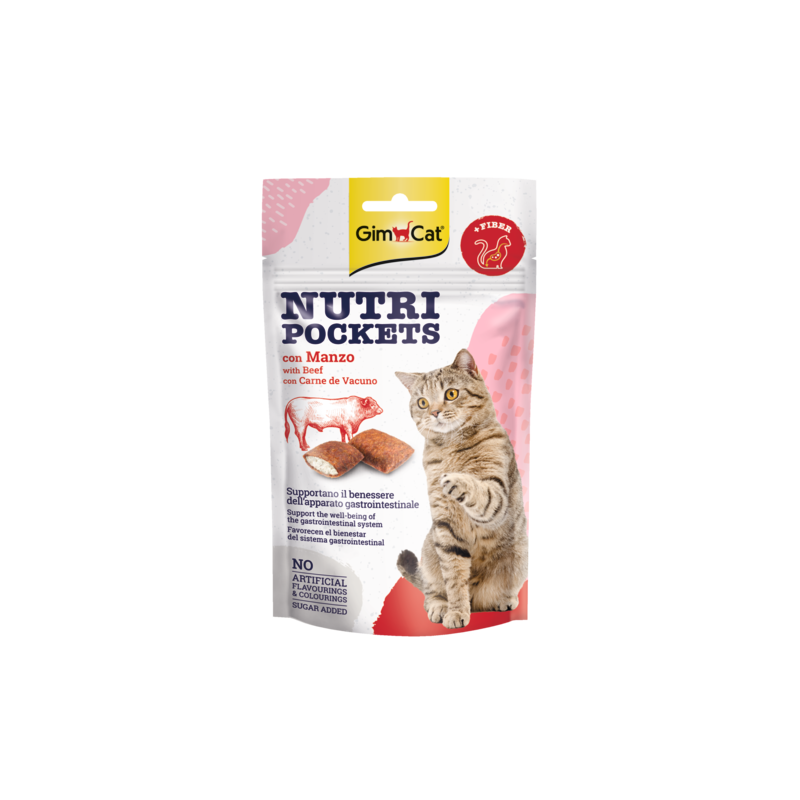 GimCat Nutri Pockets with Beef & Malt 60g