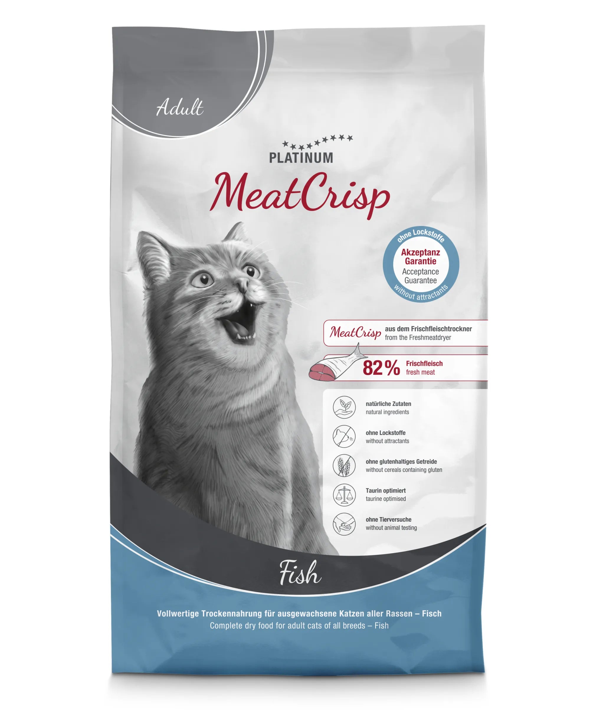 Platinum MeatCrisp maistas suaugusioms katėms su žuvimi