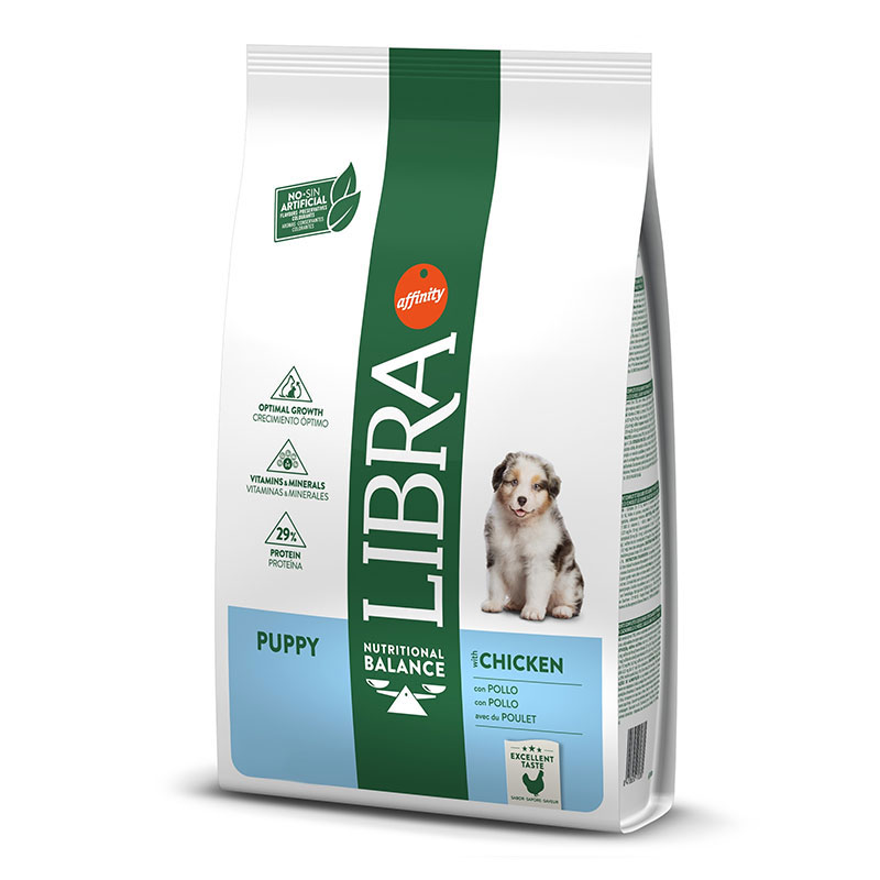 Libra Dog Puppy Chicken sausas pašaras šuniukams, vištiena; 10kg