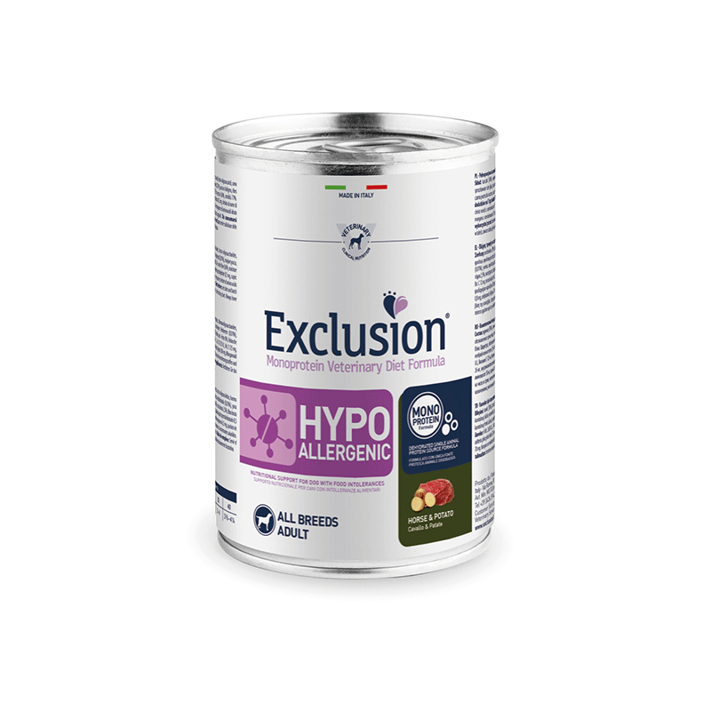 Exclusion Hypoallergenic konservai šunims su arkliena, 400 g