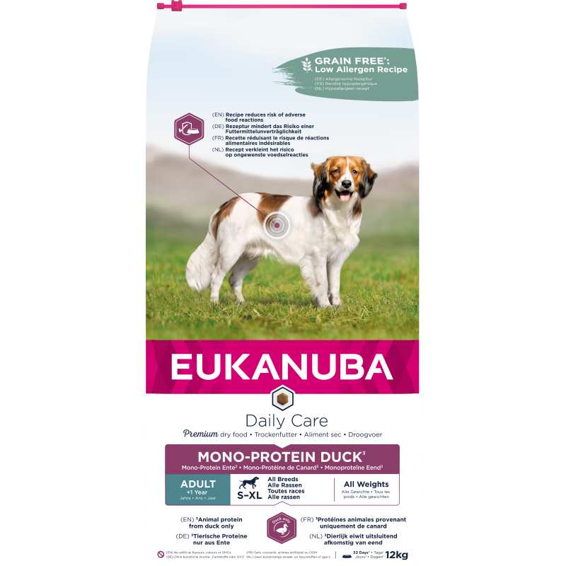 Eukanuba Daily Care Mono Protein maistas šunims su antiena, 12 kg