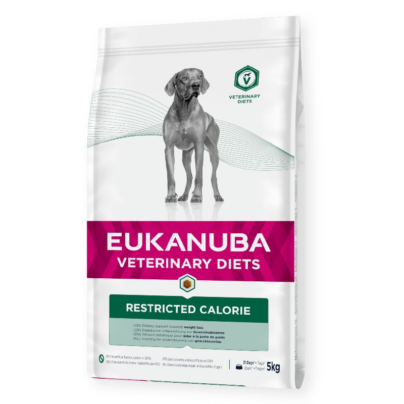 Eukanuba VD Restricted Calorie sausas pašaras suaugusiems šunims kūno svoriui mažinti, vištiena; 12kg